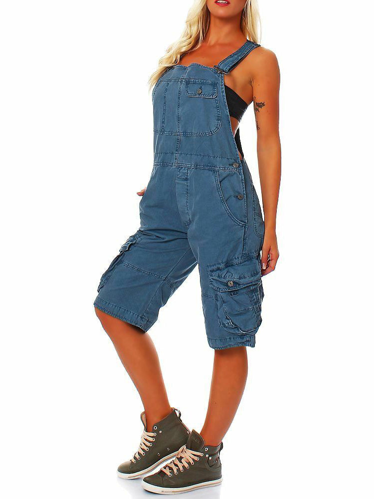 Women's Cargo Overall Shorts