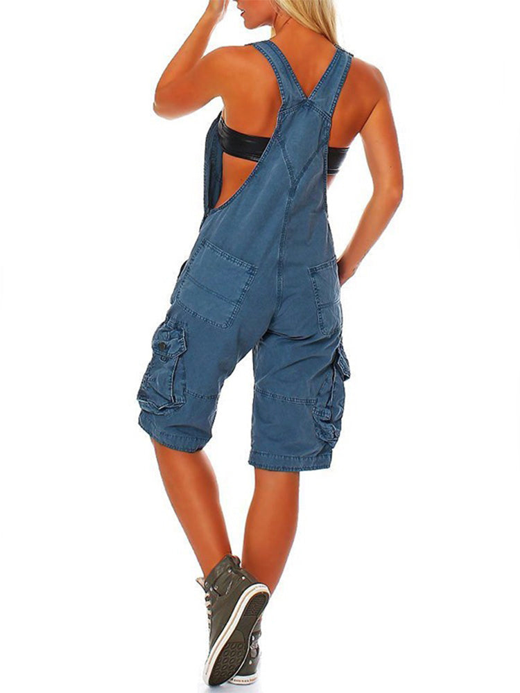 Women's Cargo Overall Shorts