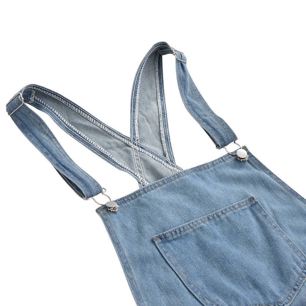 Herren-Jeans Overall in zerrissener Waschung