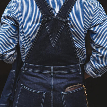 Unisex Vintage Indigo Denim Overalls